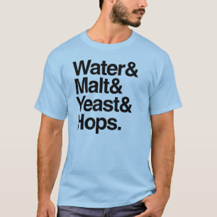 Camiseta Água & malte & fermento & saltos