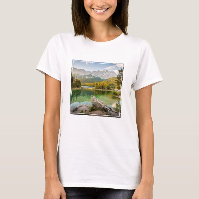 Camiseta Água | Montanhas Dachstein Lake Alemanha (Frente)