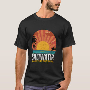 Camiseta água salgada ensolarada verão último dia sc