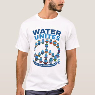 Camiseta Água Une: Paz Global e Ambiental