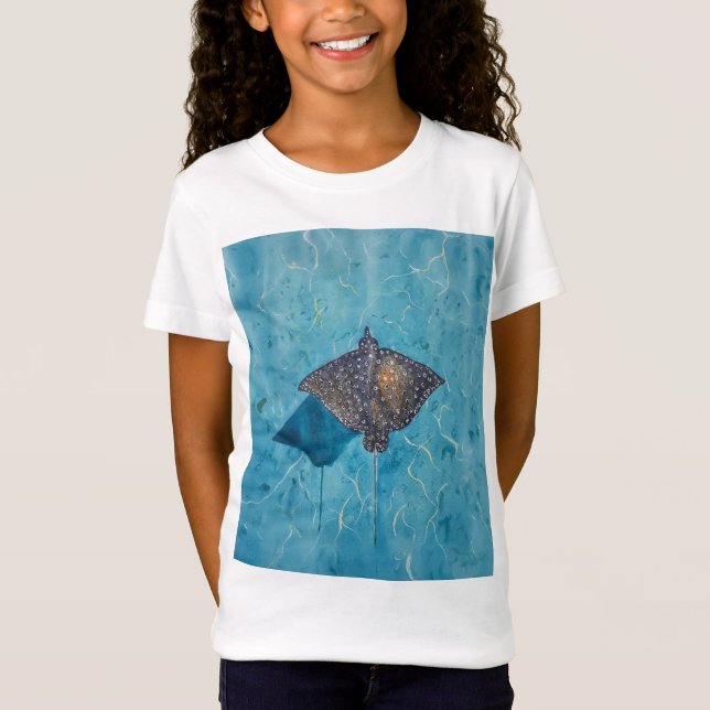 Camiseta Água-viva Águia Manchada - Oceano (Frente)