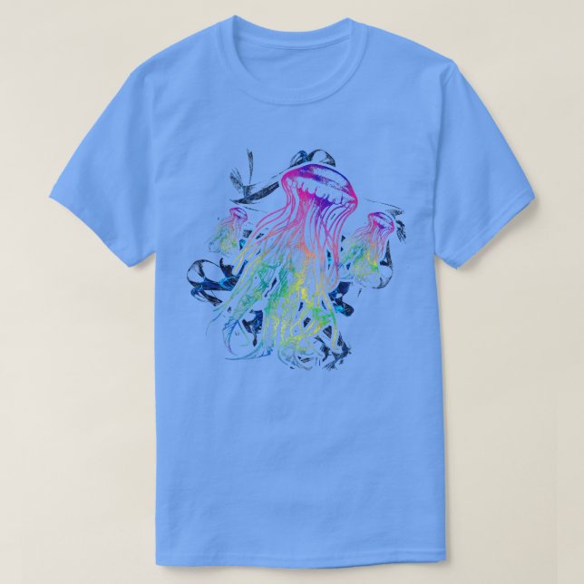 Camiseta Água-viva colorida 31 (Frente do Design)