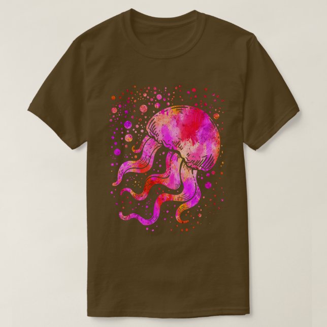 Camiseta Água-viva colorida 35 (Frente do Design)