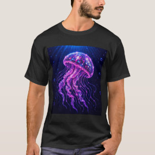 Camiseta Água-viva disco neon estética