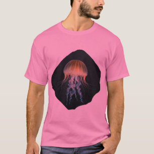 Camiseta Água-viva em papel preto pálido