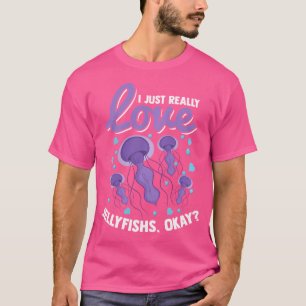 Camiseta Água-Viva Jelly Fish Oceano Subaquático Infantil