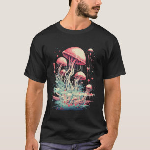 Camiseta Água-viva moldada Floresta Escura Cottagecore Cogu