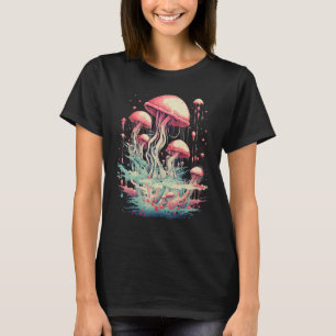 Camiseta Água-viva moldada Floresta Escura Cottagecore Cogu