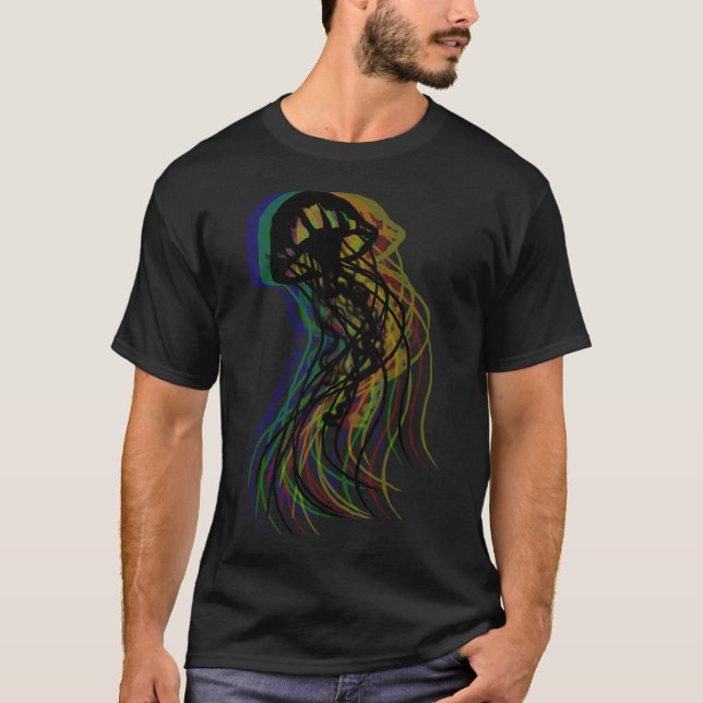 Camiseta Água-viva Psicodélica (Frente)