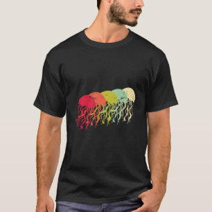 Camiseta Água-viva-retrógrada-marinha-vida-homens-mulheres