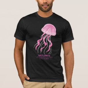 Camiseta Água-viva rosa: Dançarina submarina da natureza