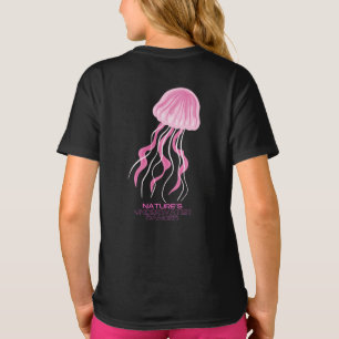 Camiseta Água-viva rosa: Dançarina submarina da natureza