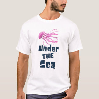 Camiseta Água-viva sob o mar