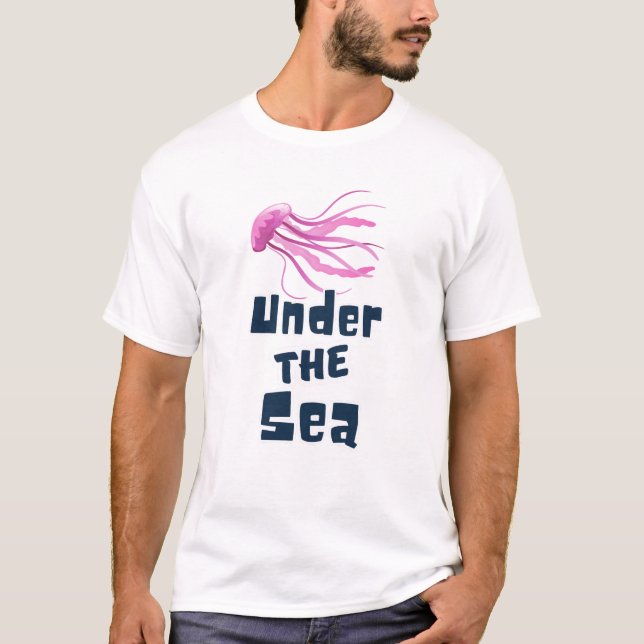 Camiseta Água-viva sob o mar (Frente)