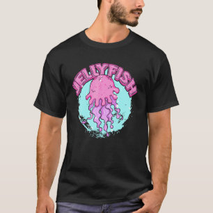 Camiseta Água-viva Vida marinha Oceano Tentáculos Peixe Pol
