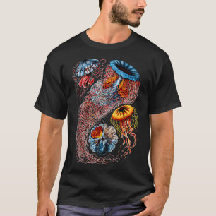 Camiseta Água-viva Vintage por Ernst Haeckel