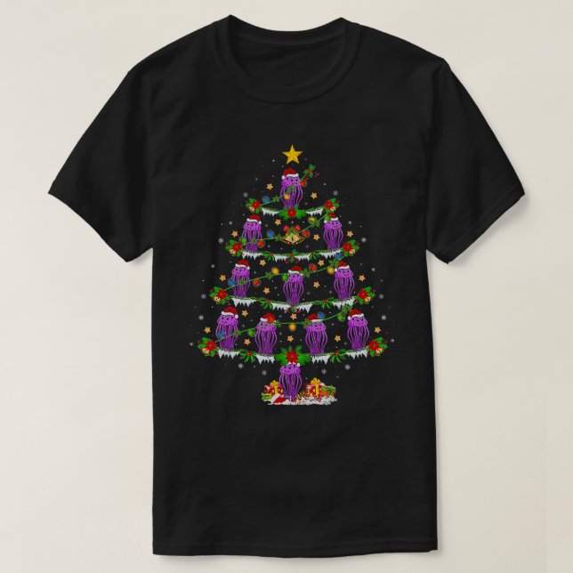 Camiseta Água-viva-viva-viva-viva-viva-azul-natal (Frente do Design)