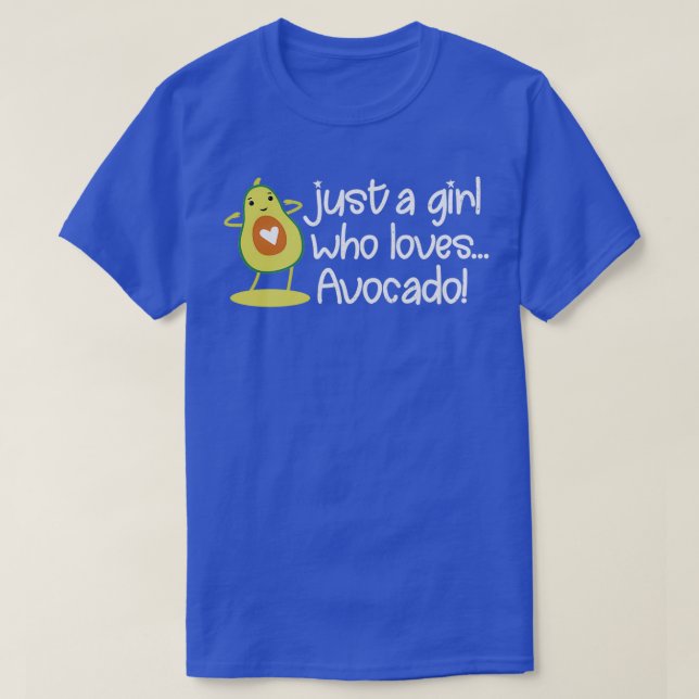 Camiseta Aguacate Fruta Lover Apenas Uma Menina Que Ama Avo (Frente do Design)
