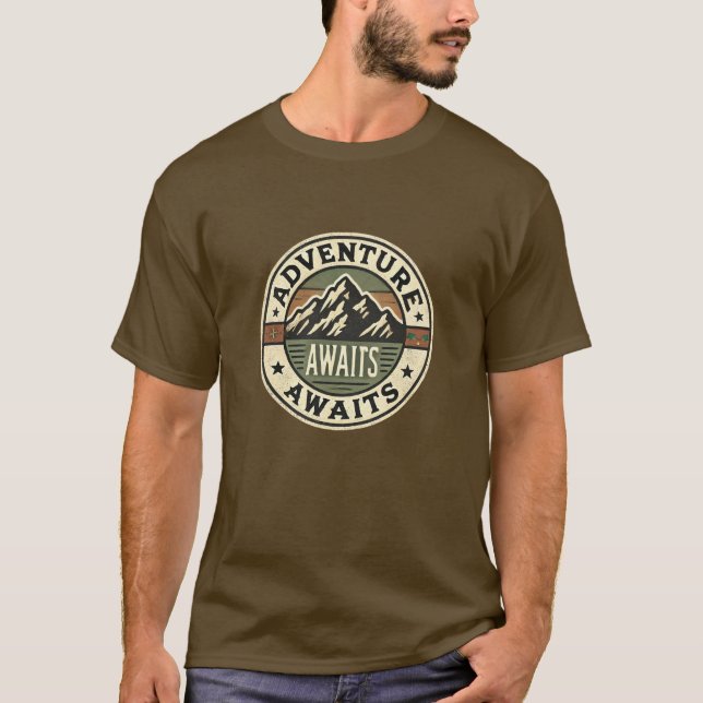 Camiseta Aguardações - Vintage ao ar livre (Frente)