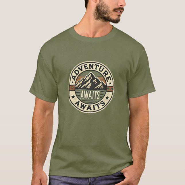Camiseta Aguardações - Vintage ao ar livre (Frente)