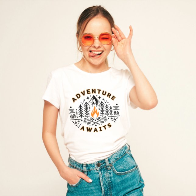 Camiseta "Aguardam" ao ar livre (Criador carregado)