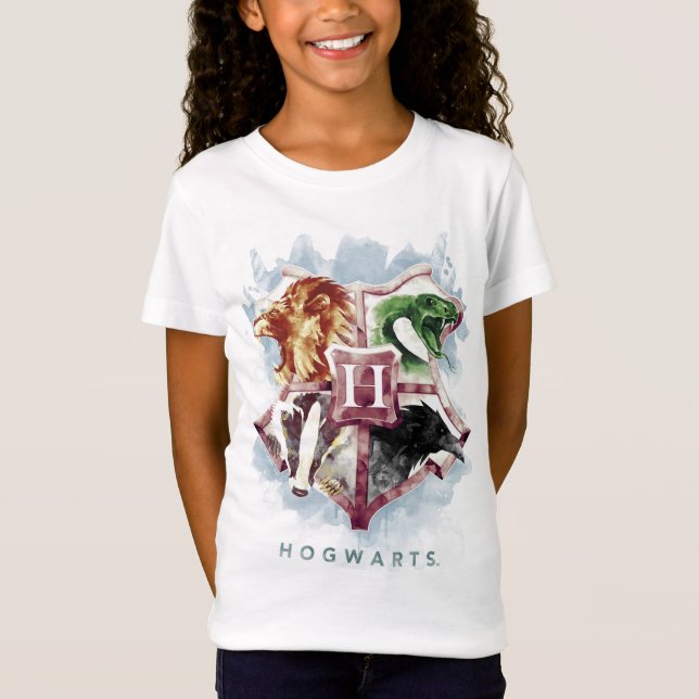 Camiseta Aguarela da crista de Harry Potter | HOGWARTS™ (Frente)