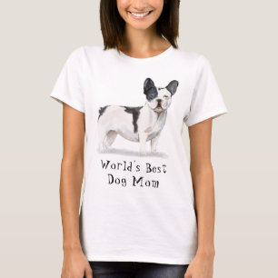 Camiseta Aguarela da mamã do cão do mundo buldogue francês