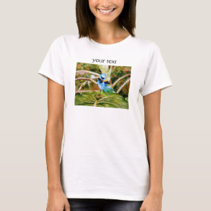 Camiseta Aguarela do retrato do Tanager