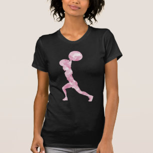 Camiseta Aguarela limpa & empurrão no rosa