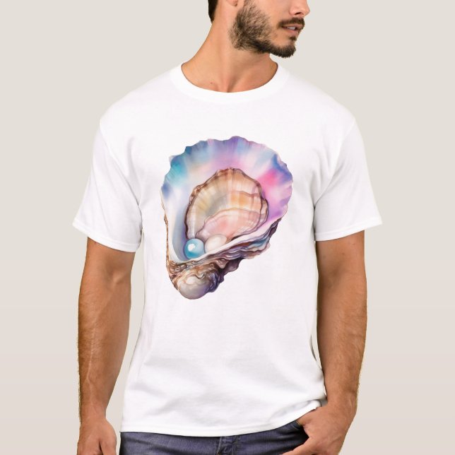 Camiseta Aguarela Ostra (Frente)
