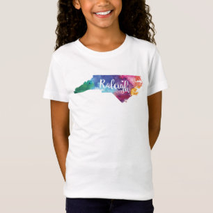 Camiseta Aguarela Raleigh, North Carolina