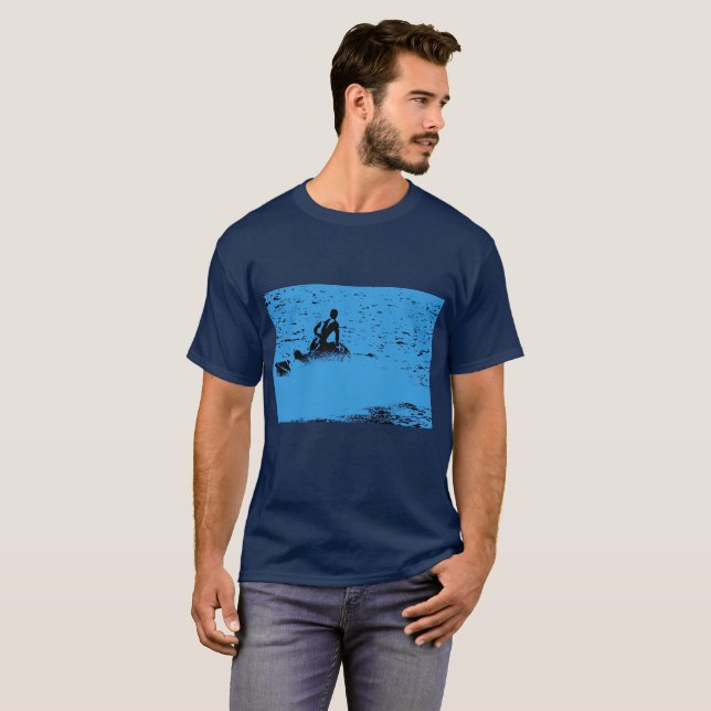 Camiseta Águas Azuis - Diversão De Esqui De Jato (Frente Completa)