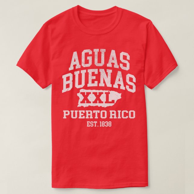 Camiseta Aguas Buenas Porto Rico XXL design 1 (Frente do Design)