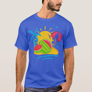 Camiseta Águas de Fruta de Lover de Sun Melon, na praia tro