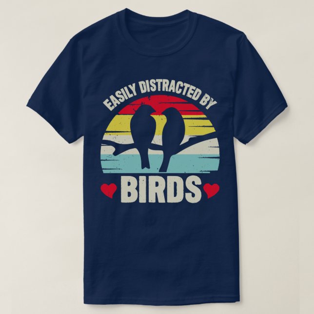 Camiseta Águas distraídas por Aves Engraçadas Observando Gi (Frente do Design)