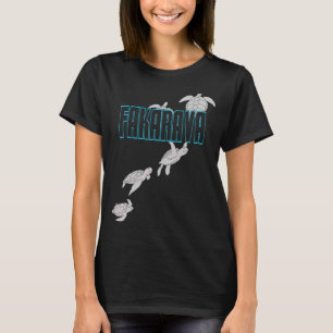 Camiseta Águas Do Mar De Fakarava Mergulhando Com Tartaruga