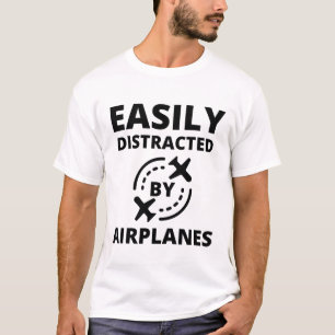 Camiseta Águas facilmente distraídas por aviões engraçados