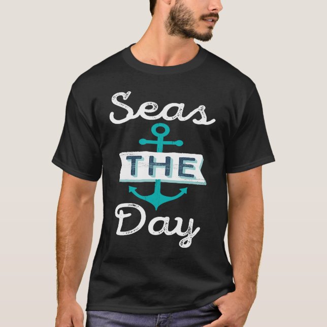 Camiseta Águas Festas de solteira náuticas à vela no dia (Frente)