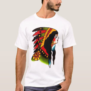 Camiseta Águas indianas de Percy da cabeça da menina por