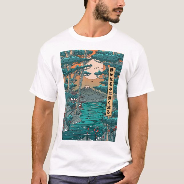 Camiseta Águas paradas correm profundas. (Frente)