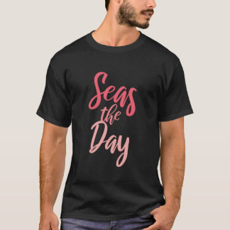 Camiseta Águas Residuais No Dia das Férias Casuais De Praia