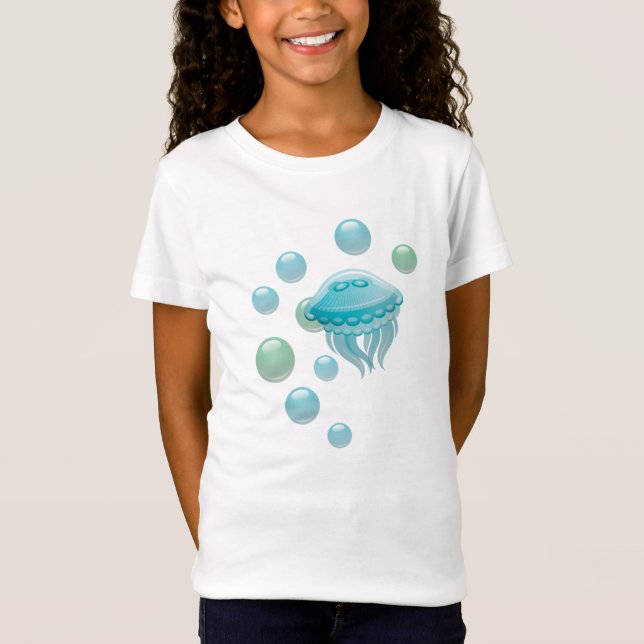 Camiseta Águas-vivas do oceano submarino (Frente)