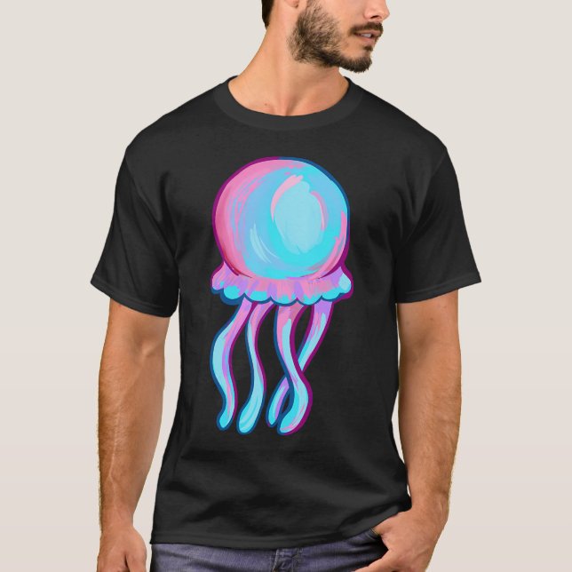 Camiseta águas-vivas fofas (Frente)
