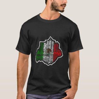 Camiseta Aguascalientes Mexico Bandera Mexicana Mapa Mexica