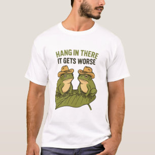 Camiseta Aguente firme, fica pior sapo engraçado