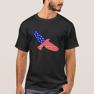 Camiseta Águia 4 de julho América Bandeira Patriótica Usa