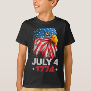 Camiseta Águia 4 de Julho Bandeira Americana EUA Independên