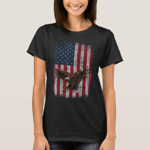 Camiseta Águia 4 de Julho Bandeira EUA Patriótica Homens Am