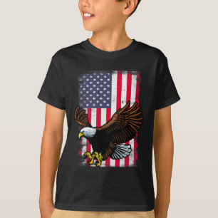 Camiseta Águia 4 De Julho Dos Eua Bandeira Homens Patriótic