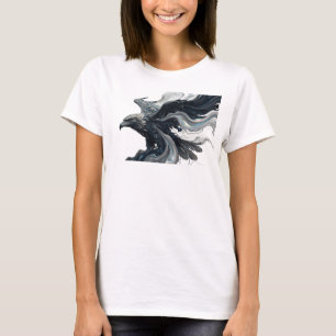 Camiseta Águia Abstrata Dourada Contemporânea Design Origin